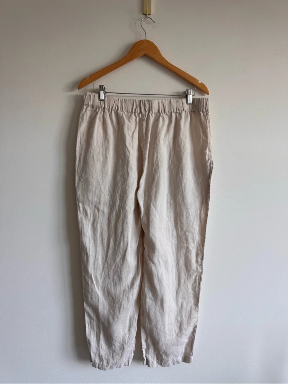 Quince | 100% European Linen Tapered Ankle Pants in Flax ~ Large